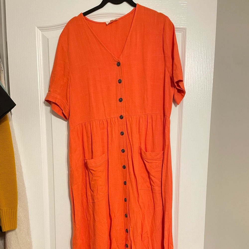 Orange creek, XL, salmon dress